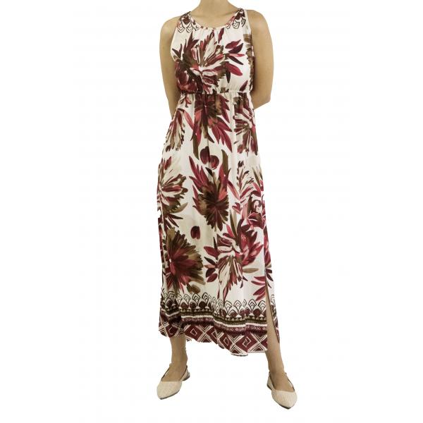 Vestito fantasia lungo girocollo 